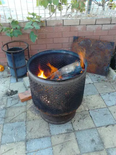 Repurposed Washing Machine Drum