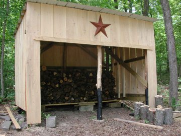 Large Three-Sided Shed