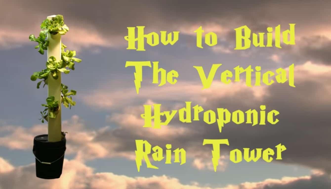 Vertical Hydroponic Rain Tower