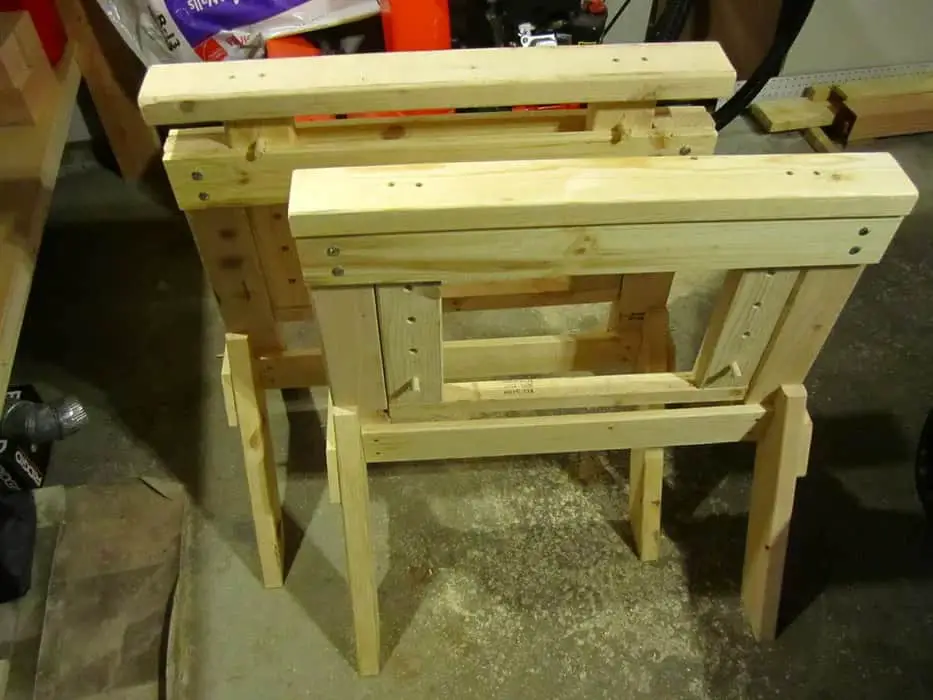 Adjustable Knock-Down Sawhorses