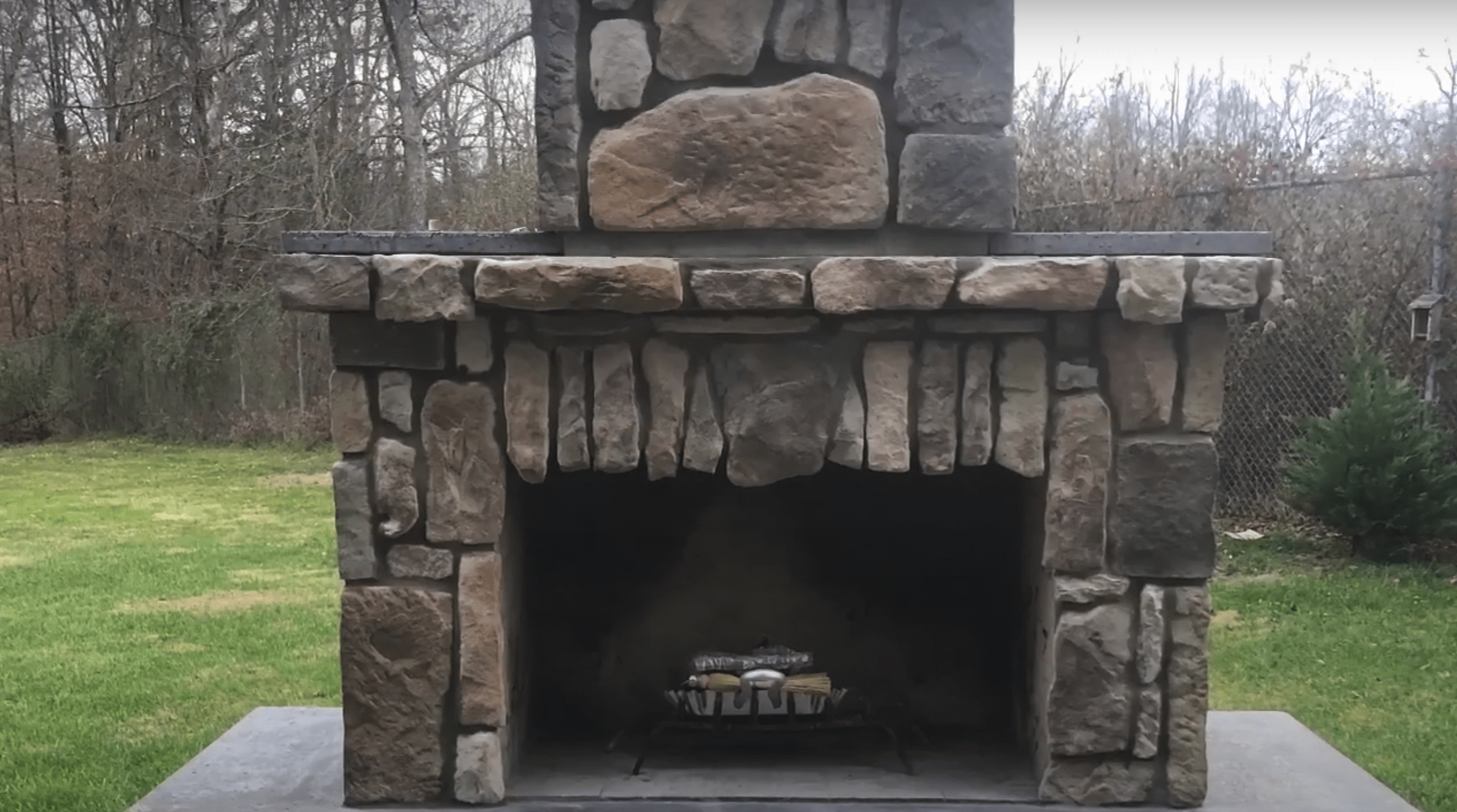 Stylish Outdoor Fireplace