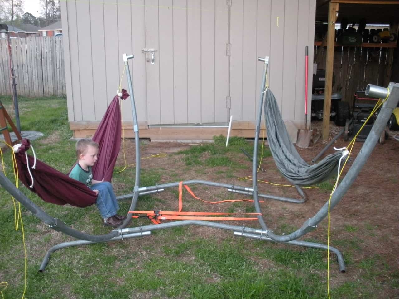 Double Hammock Metal Stand