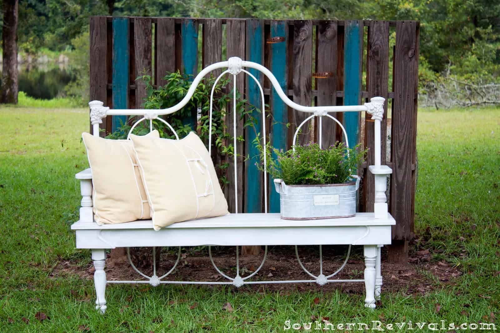 Repurposed Metal Headboard