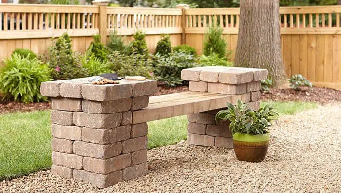 Patio Block Bench