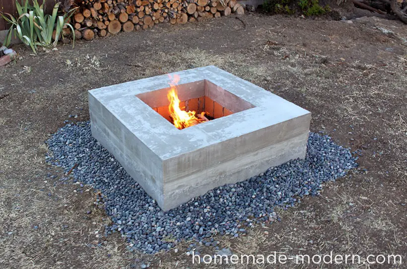 Sleek Concrete Fire Pit