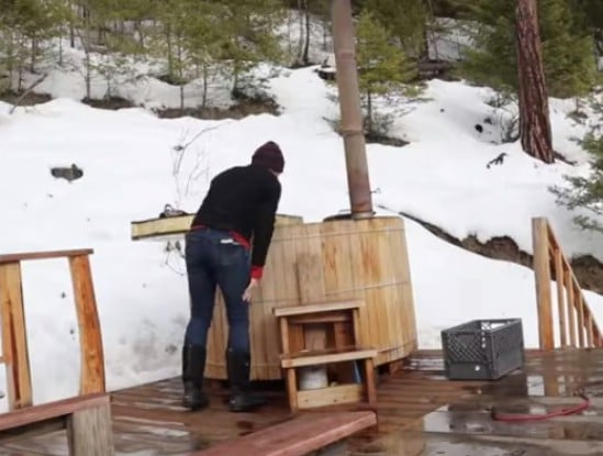 Wood Fired Cedar Hot Tub