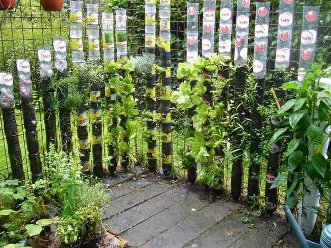 Recycled Bottle Tower Garden